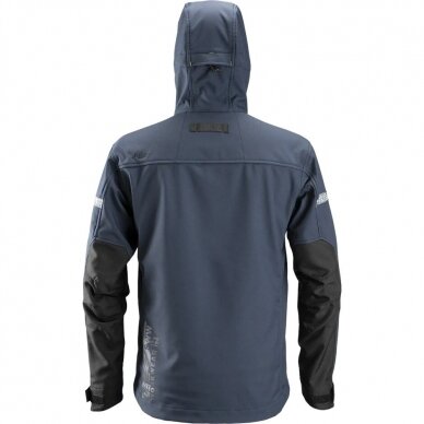 AllroundWork striukė su kapišonu Softshell SNICKERS WORKWEAR, tamsiai mėlyna 3