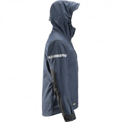 AllroundWork striukė su kapišonu Softshell SNICKERS WORKWEAR, tamsiai mėlyna 1