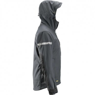 AllroundWork striukė su kapišonu Softshell SNICKERS WORKWEAR, tamsiai pilka 2