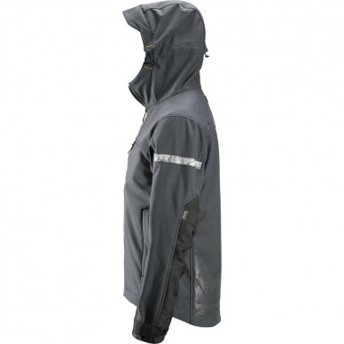 AllroundWork striukė su kapišonu Softshell SNICKERS WORKWEAR, tamsiai pilka 1