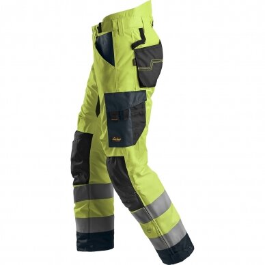 Pašiltintos kelnės+  AllroundWork Hi-Vis 37.5® SNICKERS WORKWEAR, geltona 3