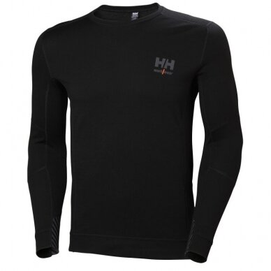 Apatiniai marškinėliai HELLY HANSEN Lifa Merino Crewneck, juodi