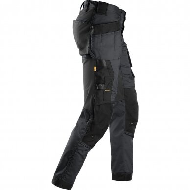Darbinės kelnės iš tampraus audinio, su kabančiomis kišenėmis SNICKERS WORKWEAR AllroundWork, pilka 2