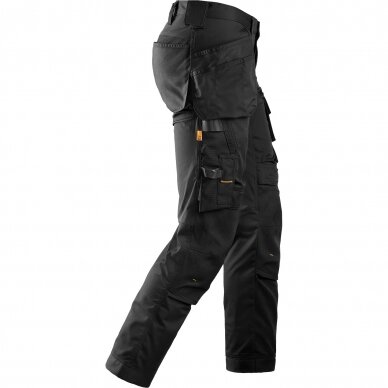 Darbinės kelnės iš tampraus audinio, su kabančiomis kišenėmis SNICKERS WORKWEAR AllroundWork Juoda 2