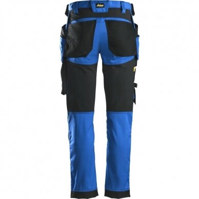 Darbinės kelnės iš tampraus audinio, su kabančiomis kišenėmis SNICKERS WORKWEAR AllroundWork, mėlynos 3