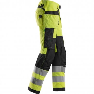 Darbinės kelnės su kabančiomis kišenėmis Hi-Vis FlexiWork SNICKERS WORKWEAR, klasė 2 2