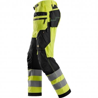 Darbinės kelnės su kabančiomis kišenėmis Hi-Vis FlexiWork SNICKERS WORKWEAR, klasė 2 3