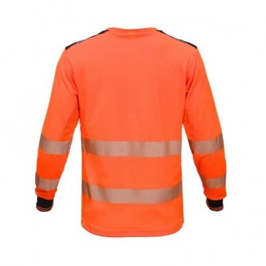 Gerai matomi BoSafety TS-S271O Hi-vis marškinėliai ilgomis rankovėmis, oranžini 2