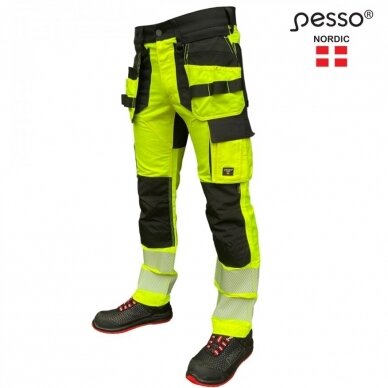 Kelnės Pesso KD135G HI-VIS Uranus, geltonos