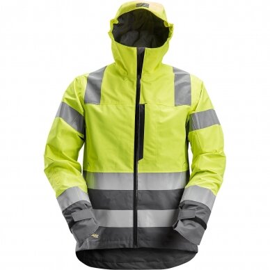 Lietpaltis  AllroundWork Hi-Vis SNICKERS WORKWEAR, klasė 3,geltona