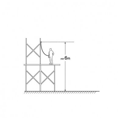 Reguliuojamas lynas E500 su absorberiu ir 2 karabinais  HT safety 1