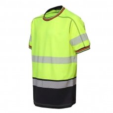 Marškinėliai BoSafety TS-VIVID-RC-C1-0411 iš perdirbto audinio, geltoni / mėlyni