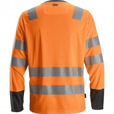 Marškinėliai ilgomis rankovėmis  AllroundWork Hi-Vis SNICKERS WORKWEAR, 2 klasė oranžinė 2