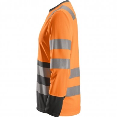 Marškinėliai ilgomis rankovėmis  AllroundWork Hi-Vis SNICKERS WORKWEAR, 2 klasė oranžinė 3