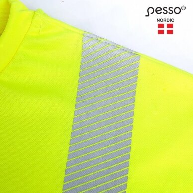 Marškinėliai nesiglamžantys PESSO HVMCOT Hi-vis, geltoni 6