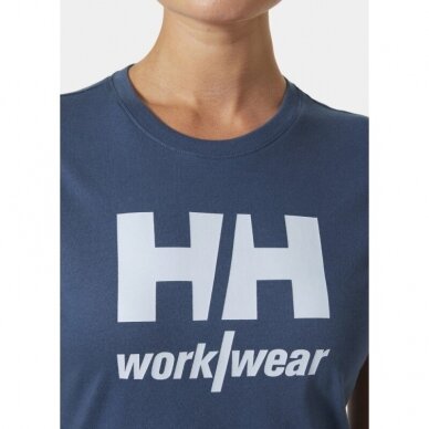Moteriški marškinėliai HELLY HANSEN W Classic Logo T-Shirt, mėlyni 2