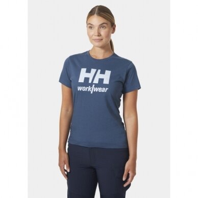 Moteriški marškinėliai HELLY HANSEN W Classic Logo T-Shirt, mėlyni 3