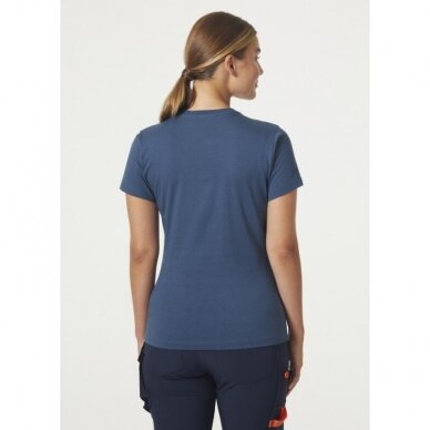 Moteriški marškinėliai HELLY HANSEN W Classic Logo T-Shirt, mėlyni 4