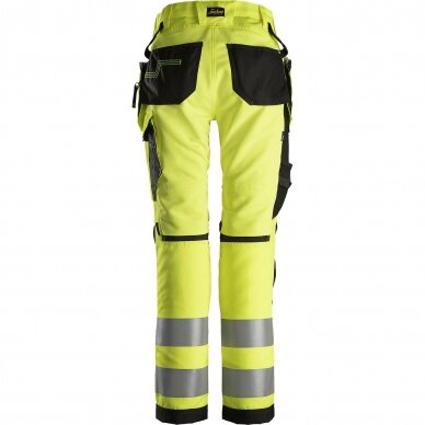 Moteriškos kelnės su kabančiomis kišenėmis  AllroundWork Hi-Vis SNICKERS WORKWEAR, klasė 2 1