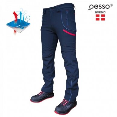 Pašiltintos Pesso Nebraska softshell kelnės, mėlynos