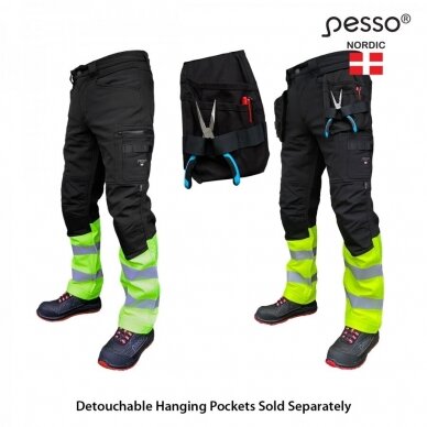 Pašiltintos softshell Pesso kelnės Mercury( juodos) 12