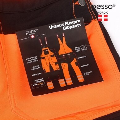 Darbo puskombinezonis Pesso DP135OR URANUS Flexpro, oranžinis 7