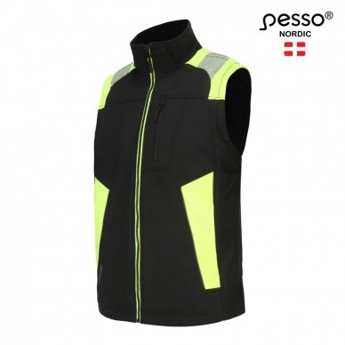 Softshell Pesso liemenė VESTA, juoda/geltona 1