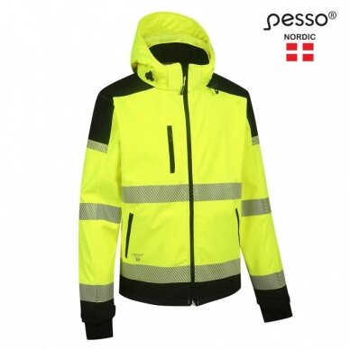 Softshell striukė Pesso PALERMO HI-VIS, ryškaus matomumo geltona 1