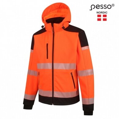 Softshell striukė Pesso PALERMO HI-VIS, ryškaus matomumo oranžinė 1