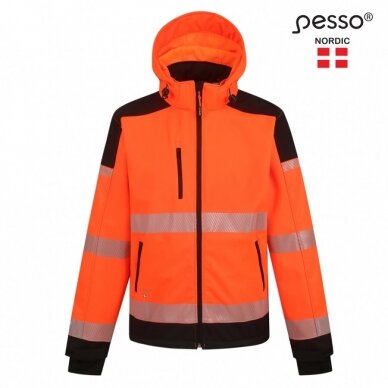 Softshell striukė Pesso PALERMO HI-VIS, ryškaus matomumo oranžinė