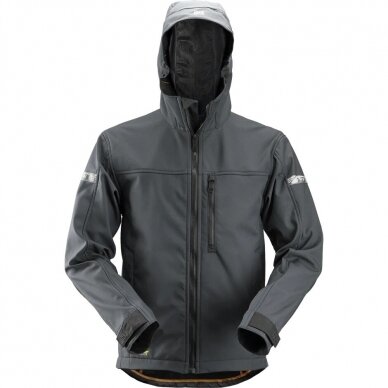 AllroundWork striukė su kapišonu Softshell SNICKERS WORKWEAR, tamsiai pilka 6