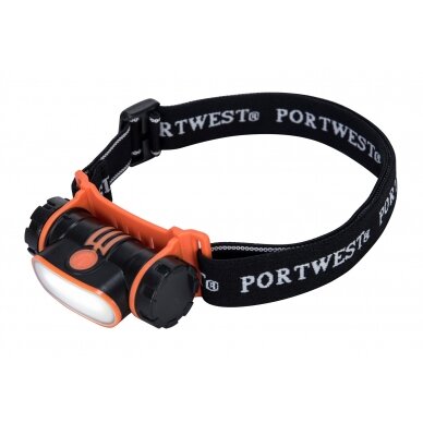 USB pakraunamas PORTWEST PA70 LED galvos žibintuvėlis